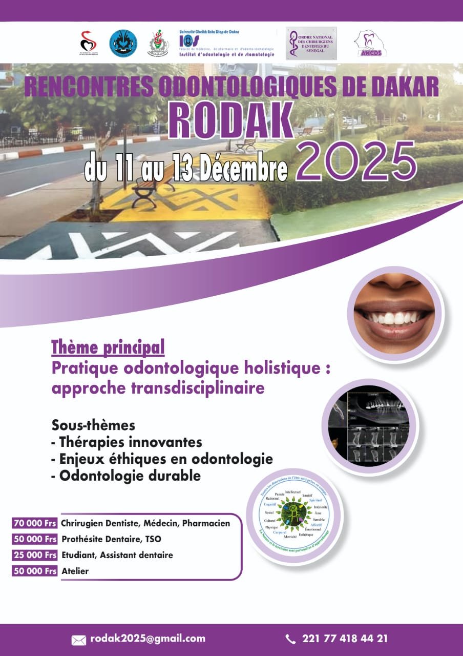 RENCONTRES ODONTOLOGIQUES DE DAKAR - Congrès Principal